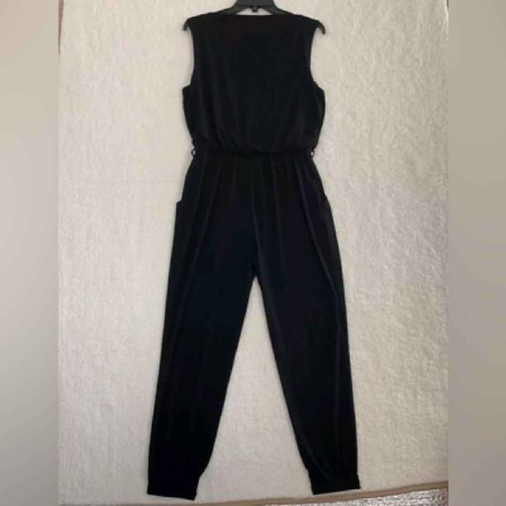 Nicole Miller Classic Black Sleeveless Jumpsuit size XL